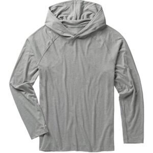 Alo Yoga Core Hooded Runner Shirt Grey Pullover Long Sleeve Men's Large Athletic